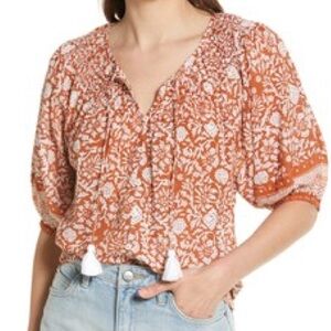 Cleobella Adel organic cotton blouse size medium